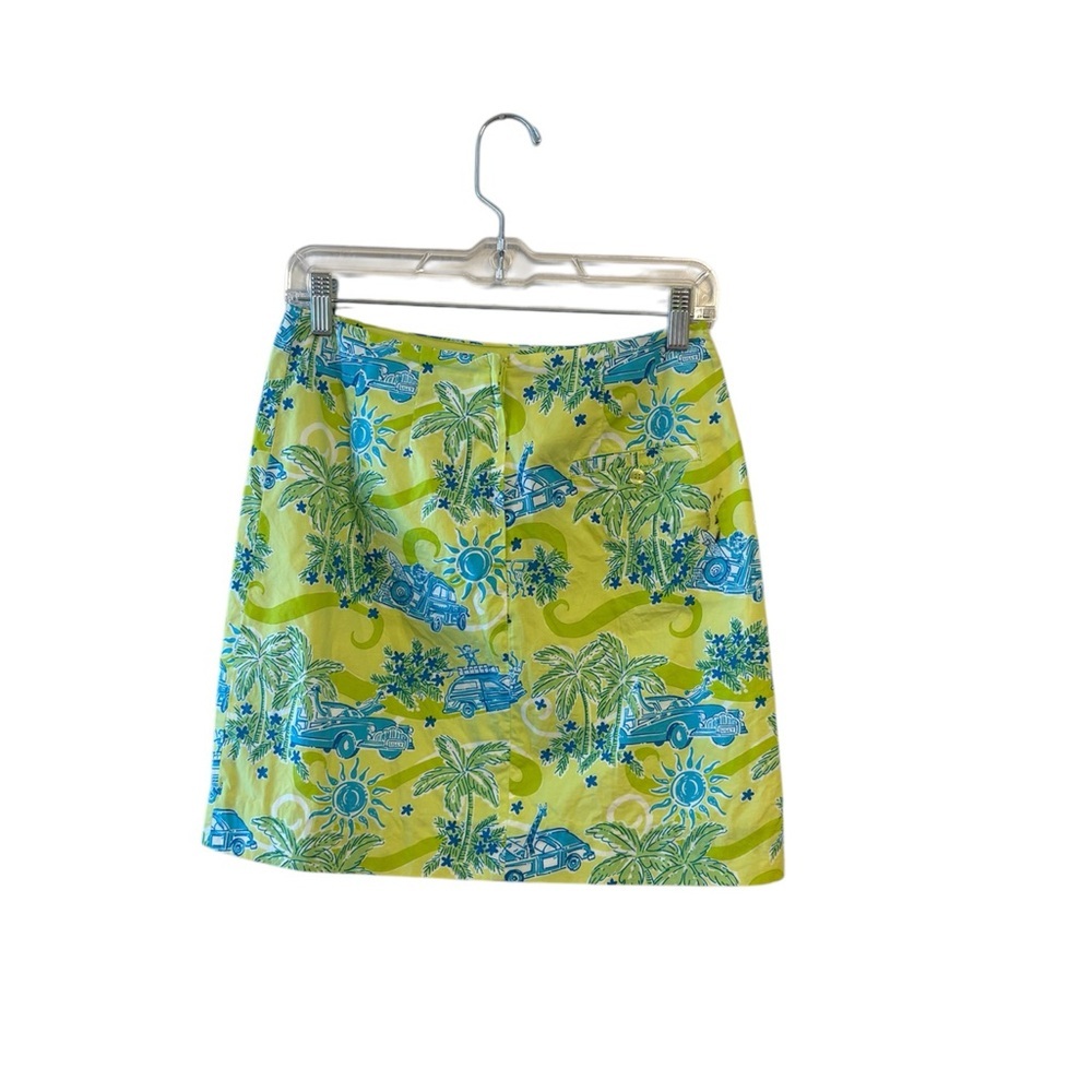 Lilly Pulitzer Vintage Cruisin’ Print Cotton Skirt Size 2 - Picture 2 of 5